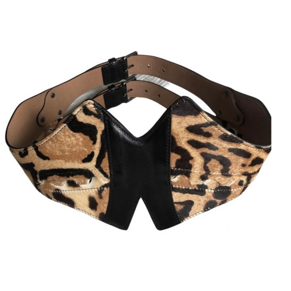ALAIA belt revival 1991 leopard print corset style